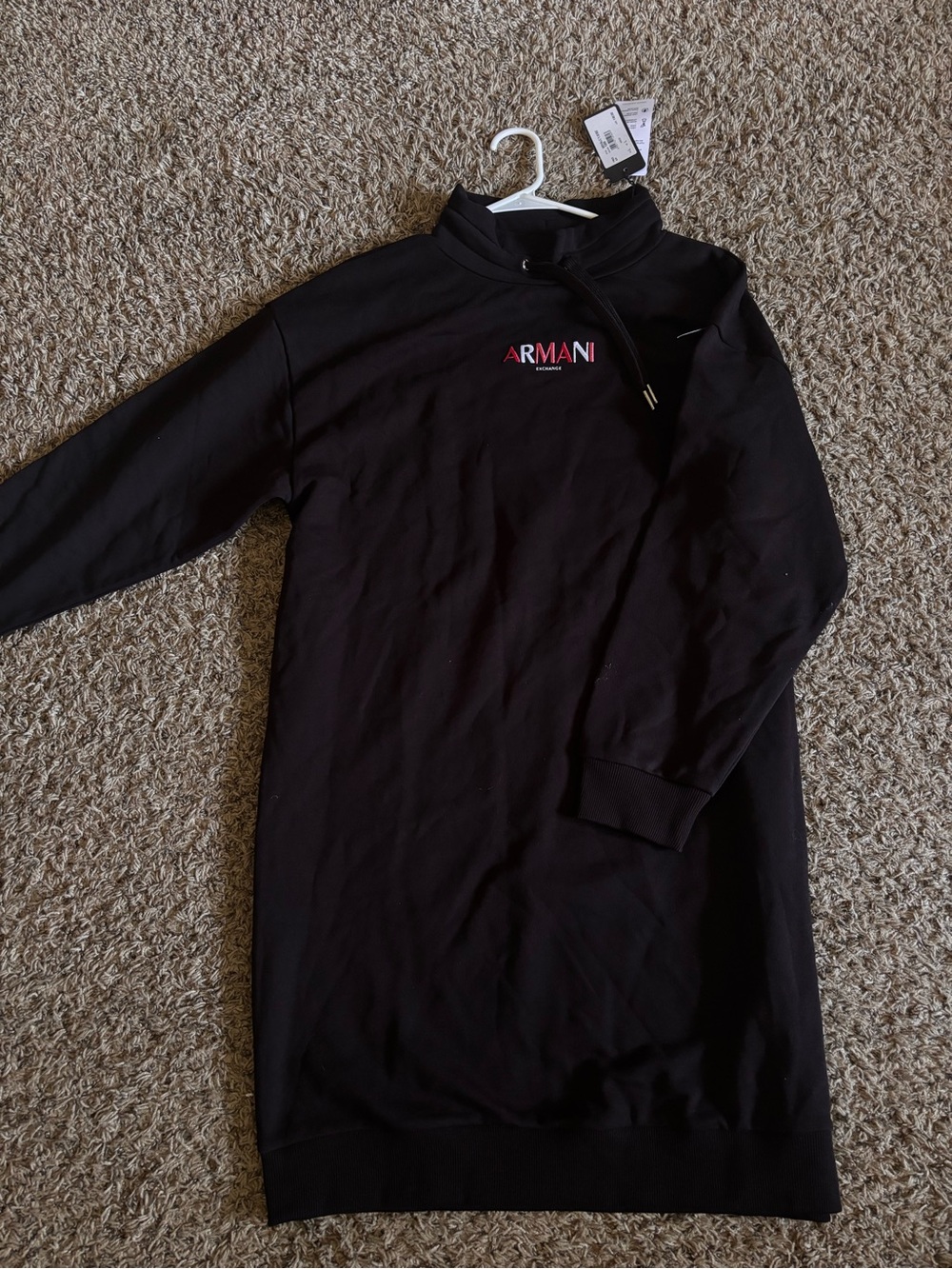 MAKE AN OFFER! Armani Black Logo Sweatshirt Dress